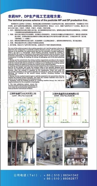 农药WP、DP生产线工艺流程方案